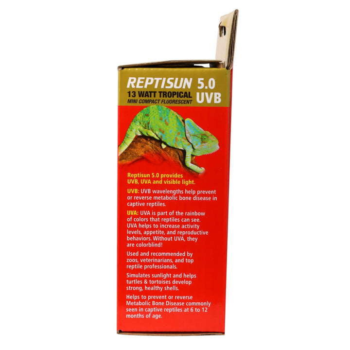 Zoo Med ReptiSun 5.0 Mini Compact Fluorescent Lamp, 13 Watts 1 Count (Pack of 1)