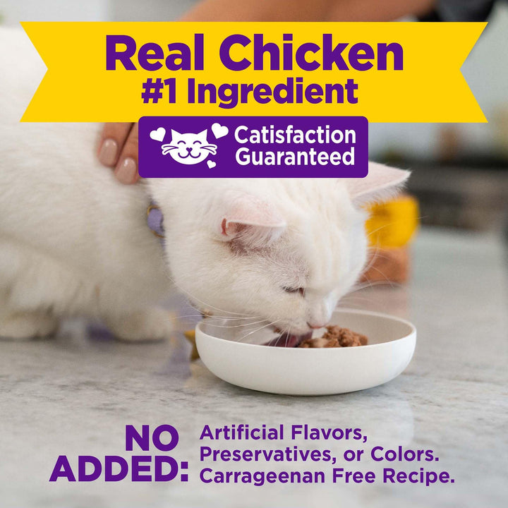 Wellness® Appetizing Entrées™ Mousse Chicken Recipe Infused with Broth Natural Wet Cat Food, 1.4 oz Pouch (Pack of 8) Chicken Mousse 1.4 Ounce (Pack of 8)