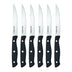 Farberware Triple Riveted Steak Knife Set, 6-Piece, High-Carbon Stainless Steel Knife Set, Razor-Sharp Steak Knife Set with Fine Edge Blades, Black 6 Piece