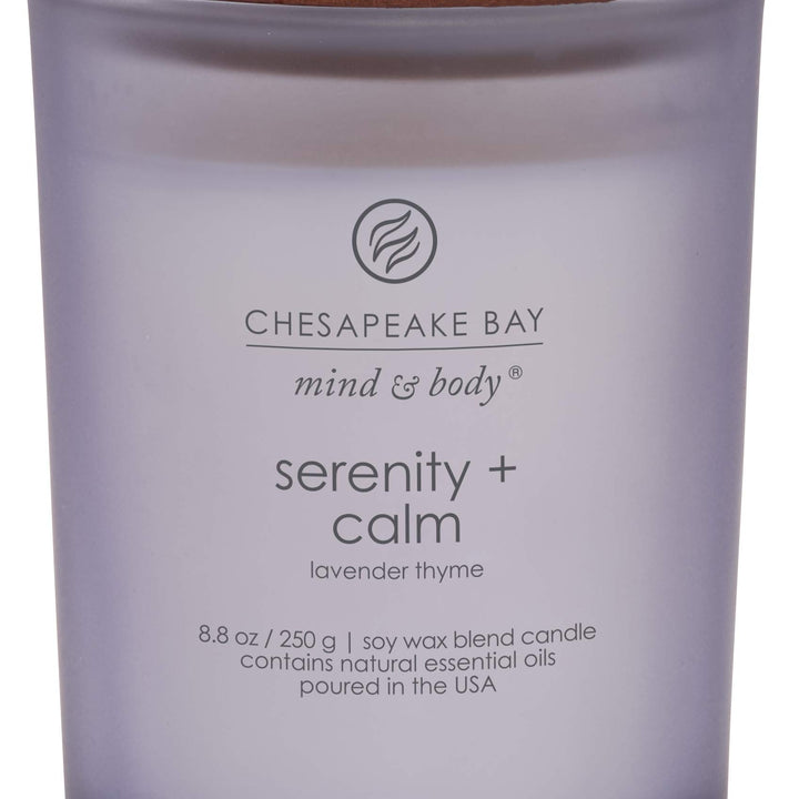 Chesapeake Bay Candle Scented Candle, Serenity + Calm (Lavender Thyme), Medium Jar, Home Décor, Orange SRENTY/CALM