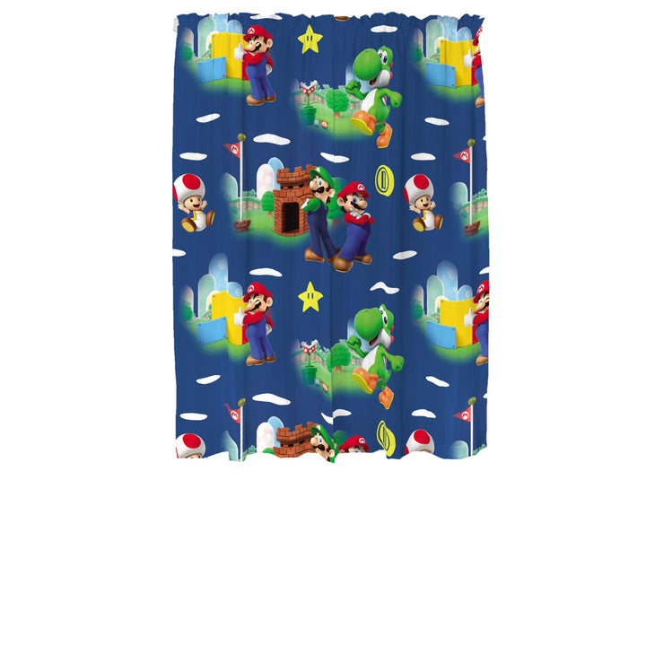 Franco Kids Room Window Curtains Drapes Set, 82 in x 63 in, Super Mario