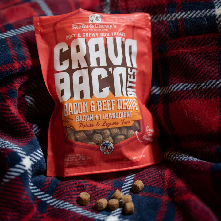 Stella & Chewy's Crav'n Bac'n Dog Treats Bacon & Beef Recipe, 8.25 oz. Bag