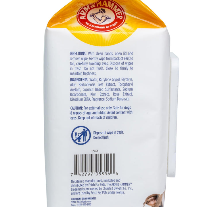 Arm & Hammer for Pets Heavy Duty Multipurpose Pet Bath Wipes | Dog Wipes Remove Odor & Refreshes Skin | Mango Scent, Dog Grooming Wipes for Pets (Pack of 12,1200 Count Total) Bathing Wipes 100 Count (Pack of 12)