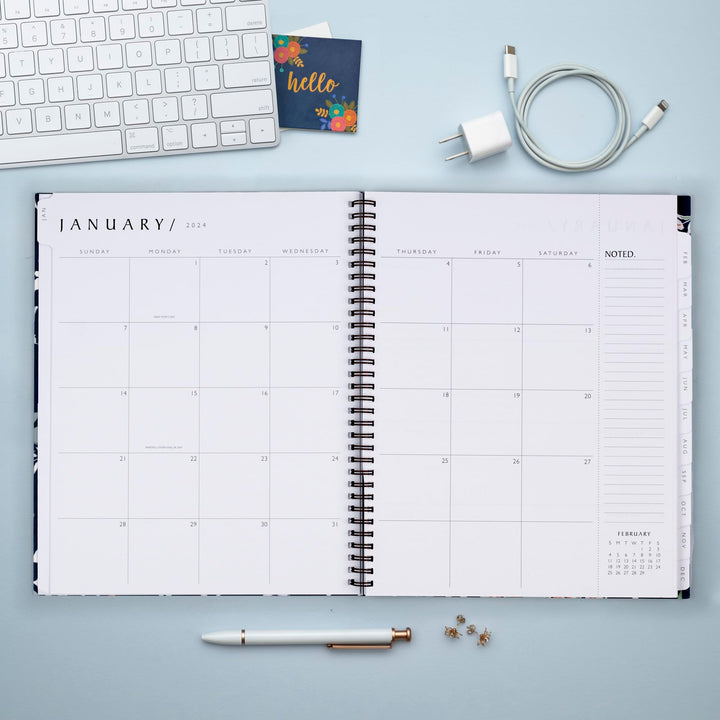 Blue Sky Sustainability 2024 Weekly and Monthly Planner, January - December, 8.5" x 11", Reinforced Paper Cover, Wirebound, Effie (138325-24) 8.5" x 11" New Version