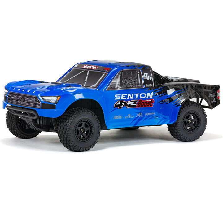 ARRMA RC Truck 1/10 SENTON 4X2 Boost MEGA 550 Brushed Short Course Truck RTR (Batteries and Charger Not Included), Blue, ARA4103V4T2