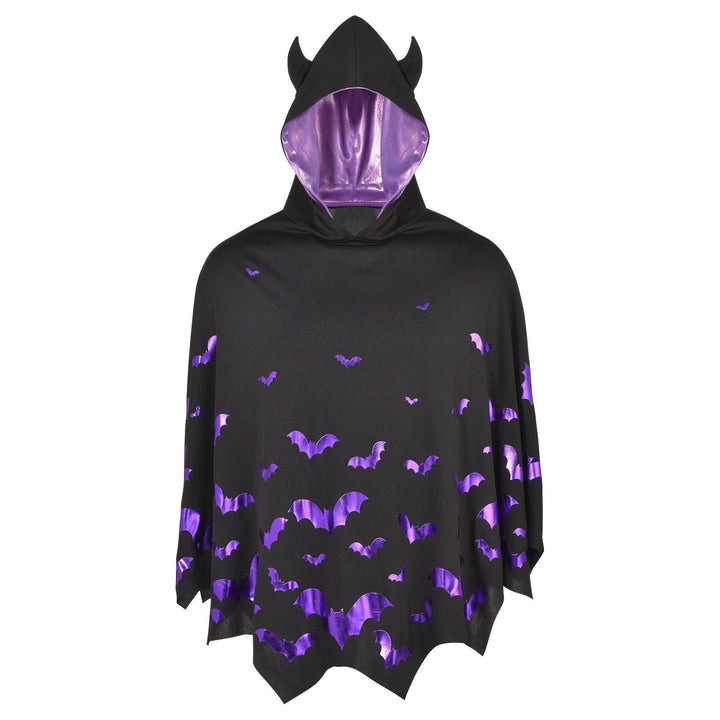 Amscan Bat Poncho Halloween Costume for Women, One Size, Includes Hood