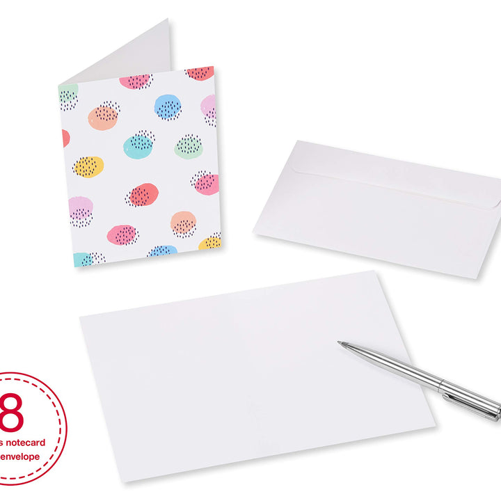 American Greetings Blank Cards with White Envelopes for All Occasions, Rainbow Designs (48-Count)