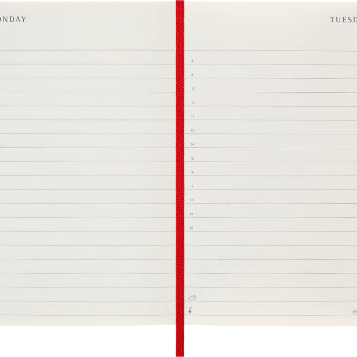 Moleskine 2024 Daily Planner, 12M, Pocket, Scarlet Red, Soft Cover (3.5 x 5.5)