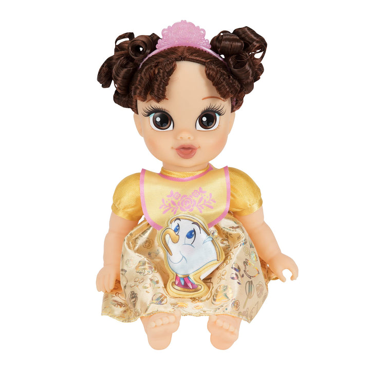 Disney Princess Belle Baby Doll Deluxe with Tiara, Carrier, Plush Friend, Pacifier, Bib & Baby Bottle [ Exclusive]