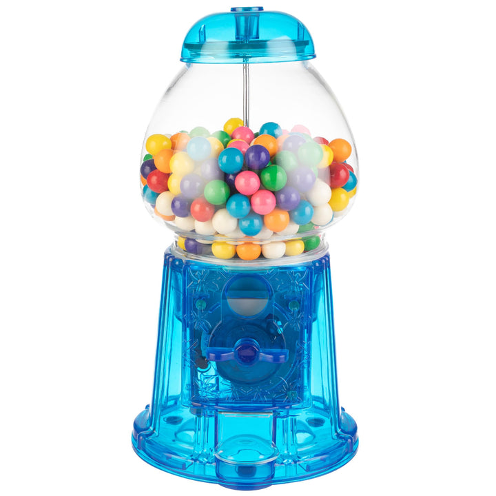 11-Inch Translucent Gumball Machine - Coin-Operated Candy Dispenser Vending Machine and Piggy Bank by Great Northern Popcorn (Blue) BLUE