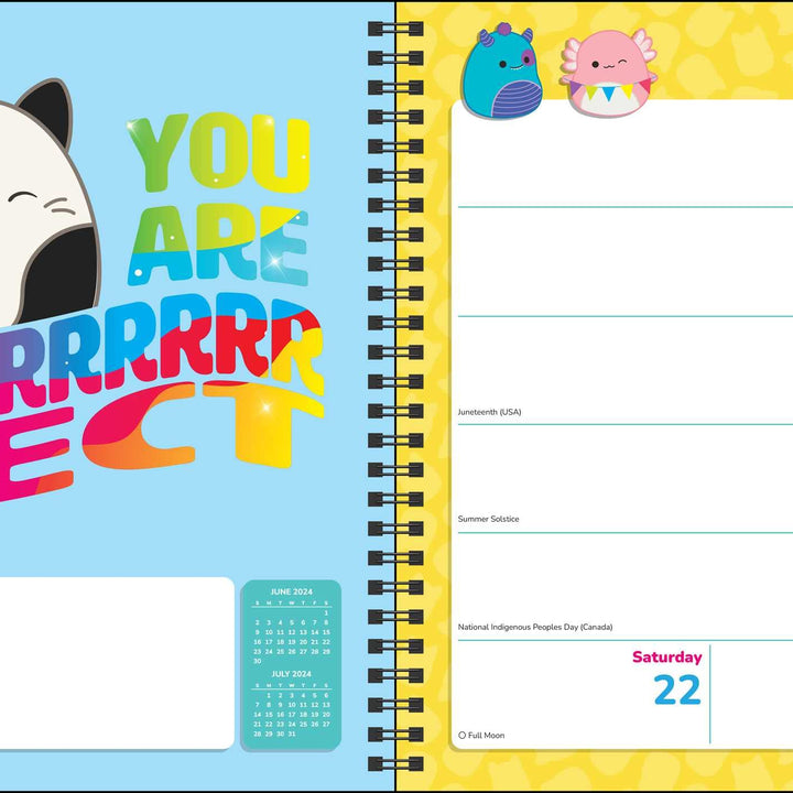 Squishmallows 12-Month 2024 Monthly/Weekly Planner Calendar