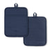 KitchenAid Ribbed Soft Silicone Pot Holder 2-Pack Set, Ink Blue, 7"x9" 7"x9" Holder Set