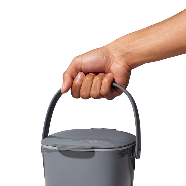 OXO Good Grips Easy-Clean Compost Bin, Charcoal - 0.75 GAL 0.75 Gallon