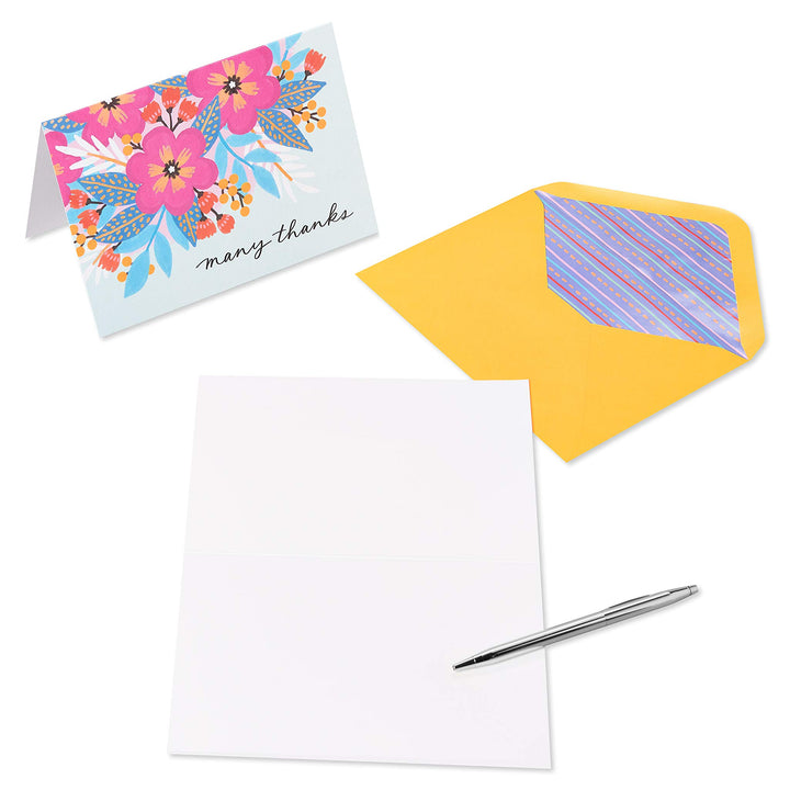 Papyrus Thank You Cards with Envelopes, Vibrant Florals (20-Count)