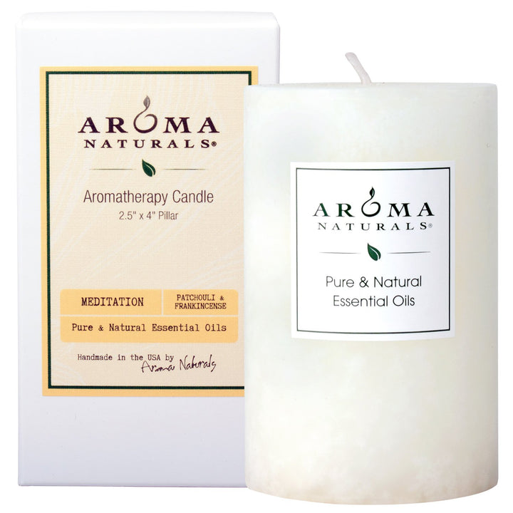 Aroma Naturals Holiday Juniper, Spruce and Basil Essential Oil Pillar Candle, Fresh Forest, 3 inch x 3.5 inch Juniper, Spruce & Basil 3" x 3.5" Pillar