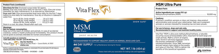Pro Horse MSM Quality Joint Supplement, 1 Pound 1 Pound (Pack of 1)