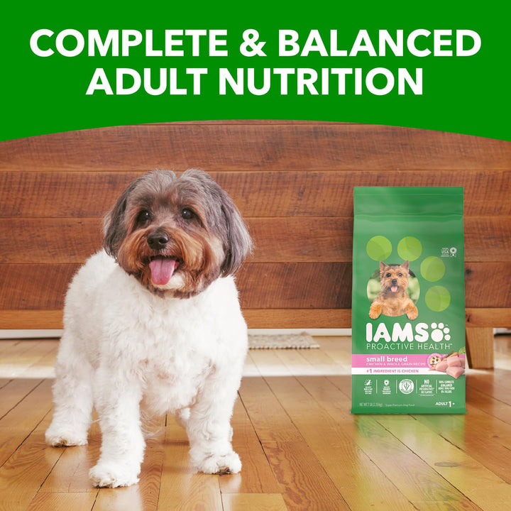 IAMS Small & Toy Breed Adult Dry Dog Food for Small Dogs with Real Chicken, 7 lb. Bag 7 Pound (Pack of 1)