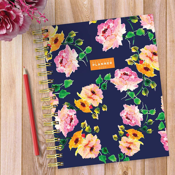 2020 Posey Petals Floral Best Life Daily Weekly Monthly Luxe Hard Planner