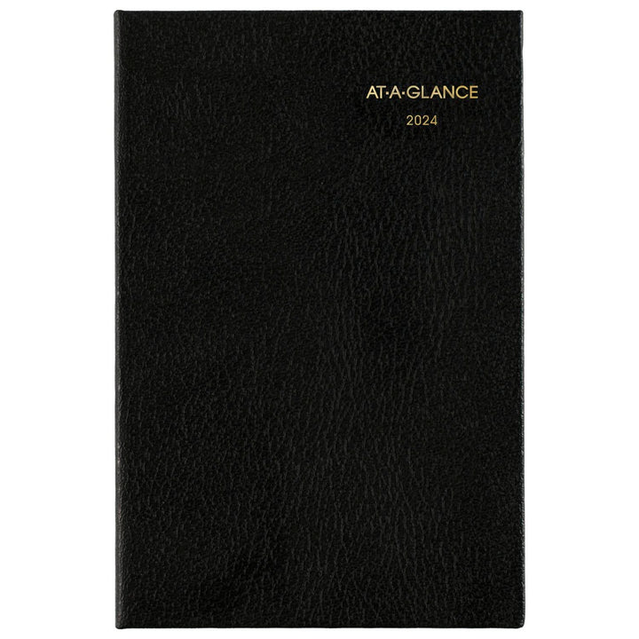 AT-A-GLANCE Fine Diary 2024 Weekly & Monthly Diary, 2-3/4" x 4-1/4", Pocket Size, Black (72010524) 2024 Old Edition Hardcover