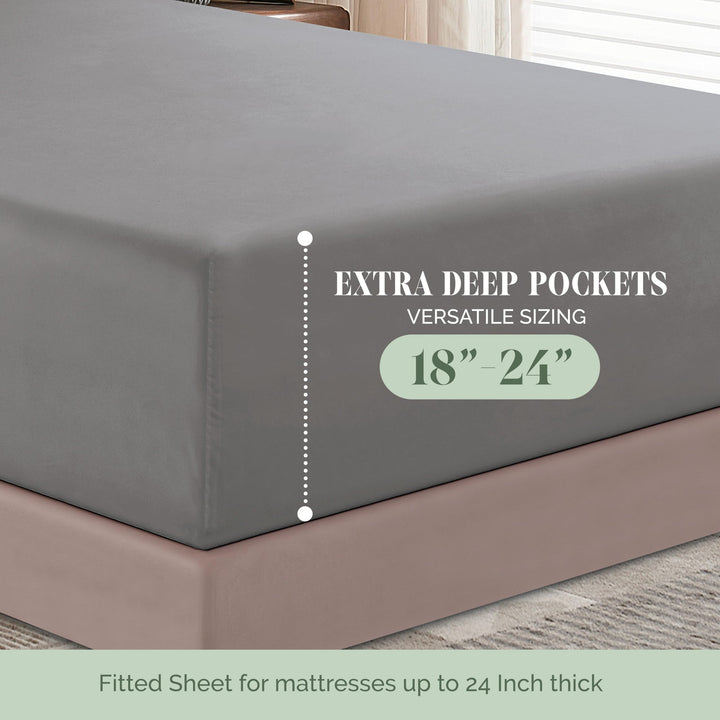 Elegant Comfort 1500 Premium Hotel Quality 18-24 Inches Deep - Extra Deep Pocket Single Fitted Sheet for High Mattress, Luxury and Softest, Smart Pocket - Wrinkle Free, California King, Marine Teal Cal King - EXTRA DEEP Pocket