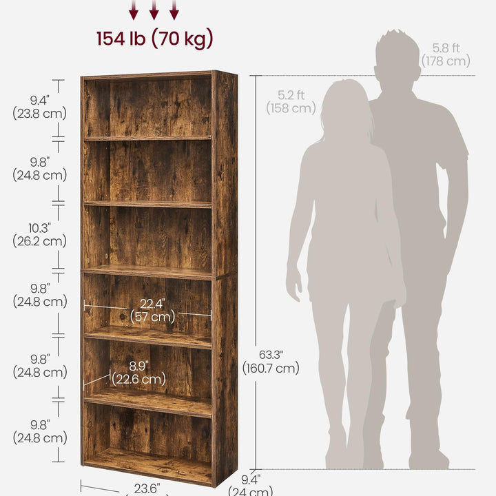 VASAGLE Bookshelf, 23.6 Inches Wide, 4-Tier Open Bookcase with Adjustable Storage Shelves, Floor Standing Unit, Cloud White ULBC164T14 1 Pack 4 Tiers (23.6"W x 42.4"H)