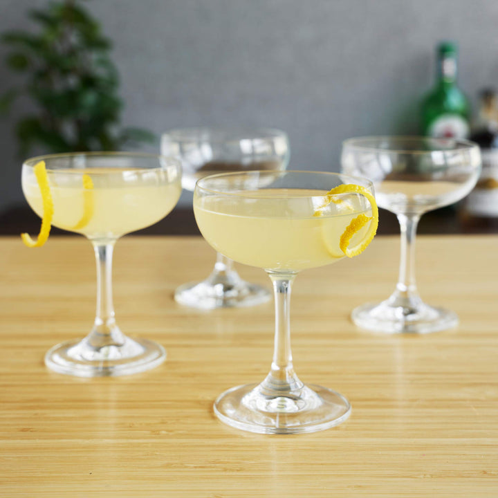 True Coupe Cocktail Glasses, Barware Drinking Glasses, Martini Daiquiri Manhattan, Coupe Glasses Set of 4, Clear Martini Coupe Glasses