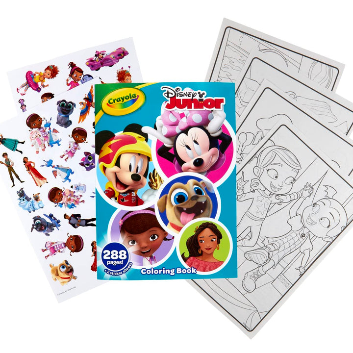 Crayola Disney Coloring Book, Disney Jr. Gift, 288 Pages, Ages 3, 4, 5, 6 Disney Jr.