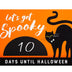 Pearhead Halloween Countdown Sign, Lets Get Spooky Tabletop Décor, Halloween Chalkboard Sign