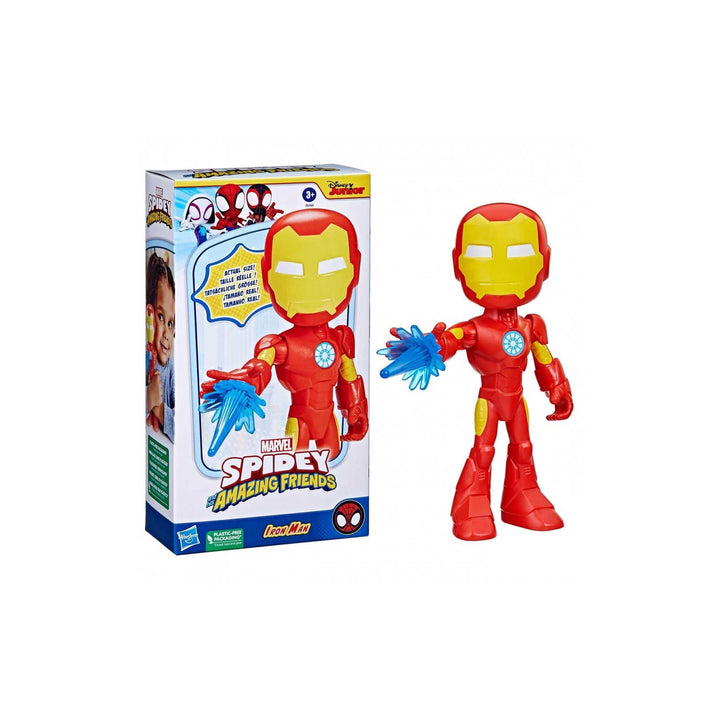 Spidey and his Amazing Friends Supersized Iron Man Action Figure, 9-Inch Avengers Action Figures, Marvel Super Hero Preschool Toys for 3+ Years