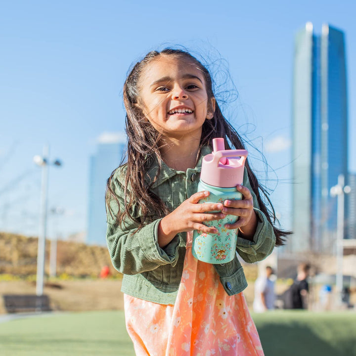 Simple Modern Kids Water Bottle with Straw Lid | Insulated Stainless Steel Reusable Tumbler for Toddlers, Girls | Summit Collection | 14oz, Tie-Dye -Tie-Dye