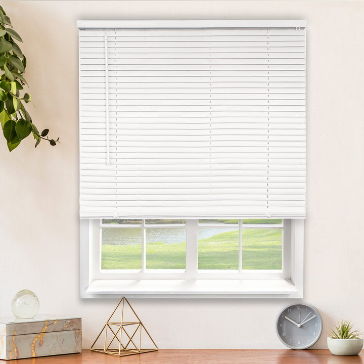 CHICOLOGY Blinds for Windows , Mini Blinds , Window Blinds , Door Blinds , Blinds & Shades , Camper Blinds , Mini Blinds for Windows , Horizontal Window Blinds , Gloss White, 12"W X 48"H