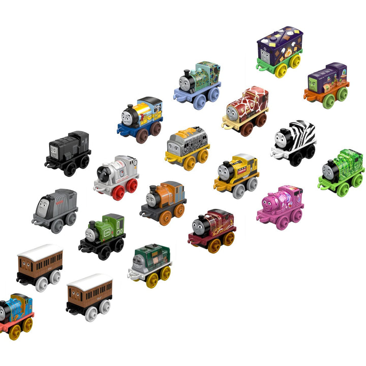 Thomas & Friends Toy Trains MINIS 20 Pack of Miniature Push-Along Engines & Railway Vehicles for Pretend Play Preschool Kids Ages 3+ Years ( Exclusive) Train Engines