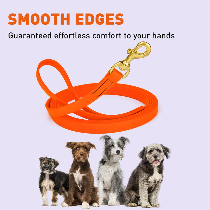 Viper Biothane Working Tracking Lead Leash Long Line for Dogs, 3/4" x 33ft, Hunter Orange