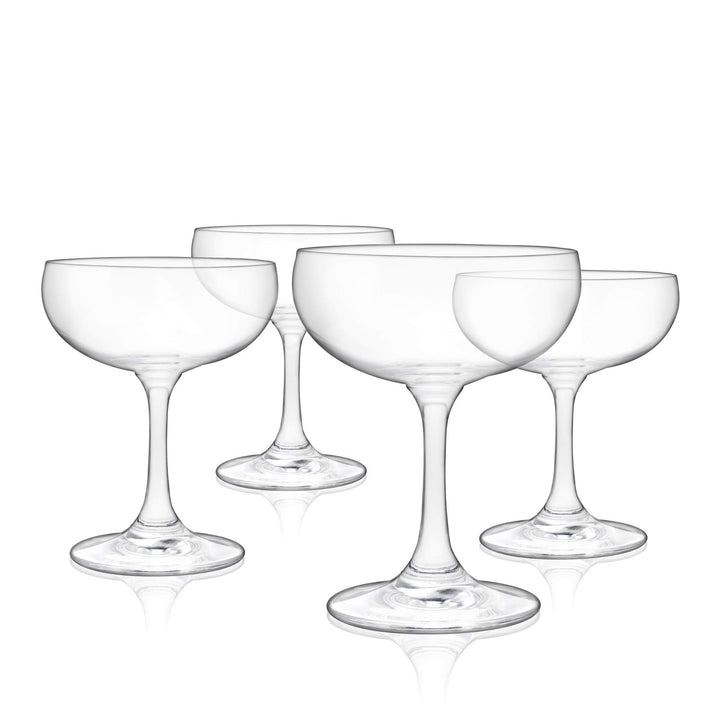 True Coupe Cocktail Glasses, Barware Drinking Glasses, Martini Daiquiri Manhattan, Coupe Glasses Set of 4, Clear Martini Coupe Glasses
