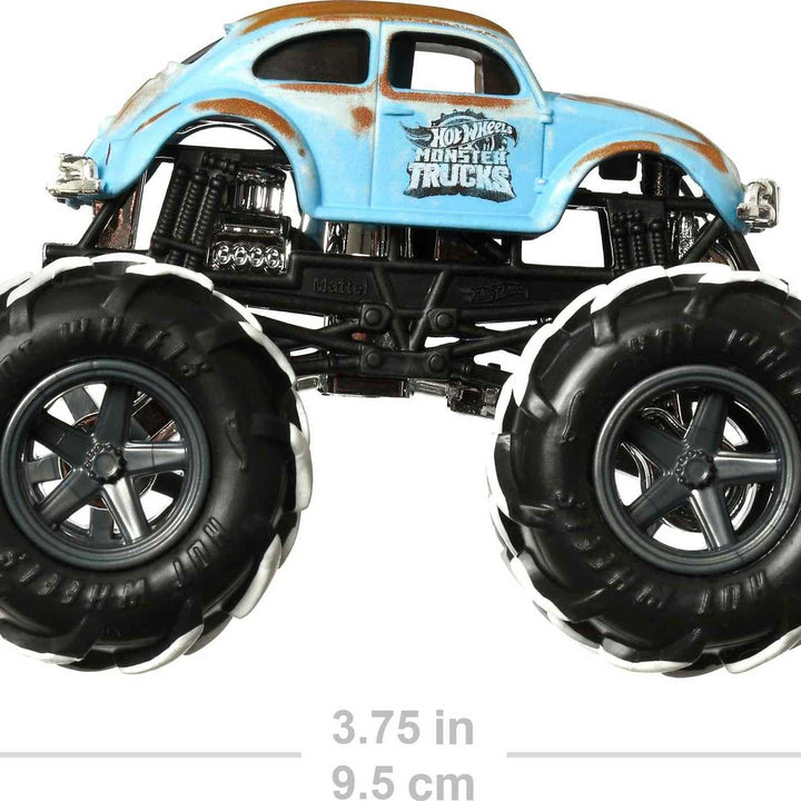 Hot Wheels Monster Trucks, 1 Toy Truck in 1:64 Scale & 1 Crushable Car, Vehicle Play for Kids & Collectors (Styles May Vary) Monster Trucks + Car