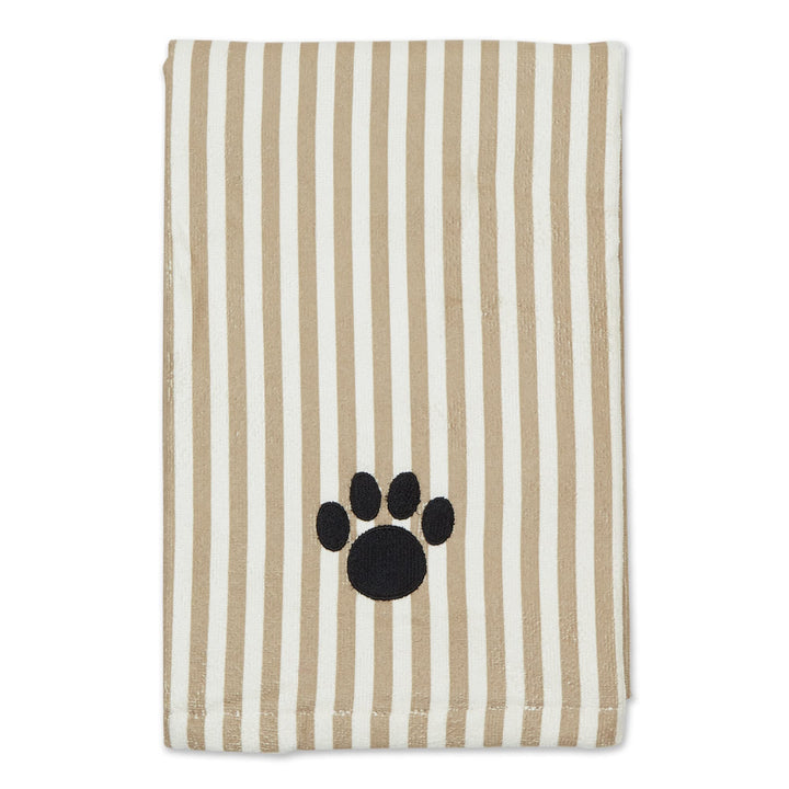 Bone Dry Pet Grooming Towel Collection Absorbent Microfiber X-Large, 41x23.5", Striped Taupe 41x23.5"