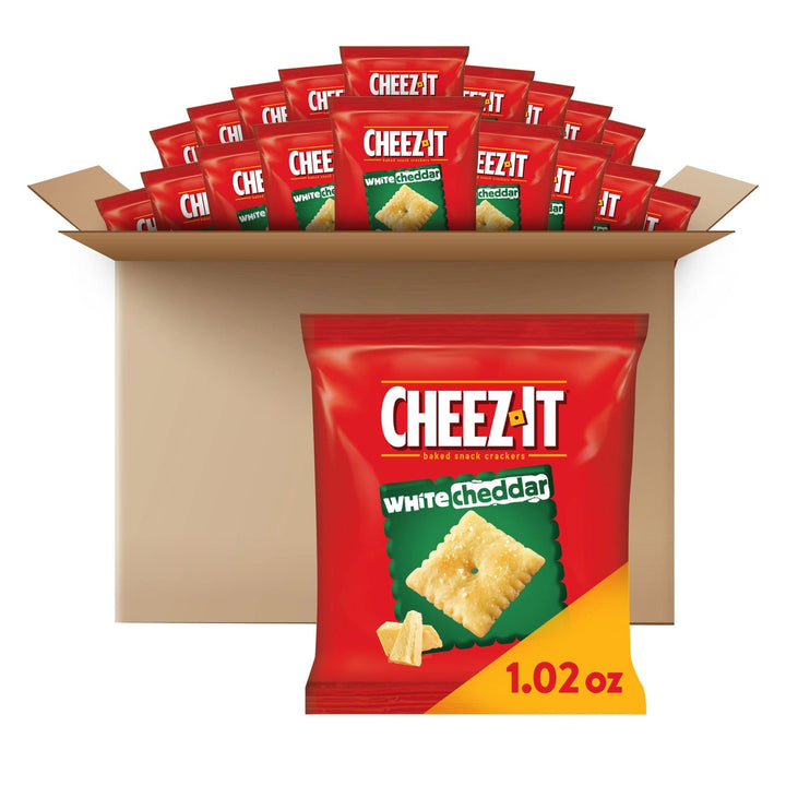 Cheez-It Cheese Crackers, Baked Snack Crackers, Lunch Snacks, Variety Pack, 12.1oz Box (12 Packs) 1.01 Ounce (Pack of 12)