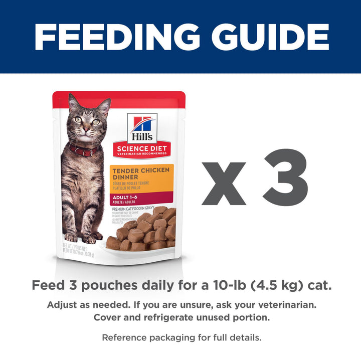 Hill's Science Diet Adult 1-6, Adult 1-6 Premium Nutrition, Wet Cat Food, Tuna Stew, 2.8 oz Pouch, Case of 24 2.8 Ounce (Pack of 24)