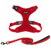 Voyager Step-in Lock Dog Harness w Reflective Dog Leash Combo Set with Neoprene Handle 5ft - Supports Small, Medium and Large Breed Puppies/Cats by Best Pet Supplies - Red, L Harness Leash Set (Red) L (Chest: 20 - 25")