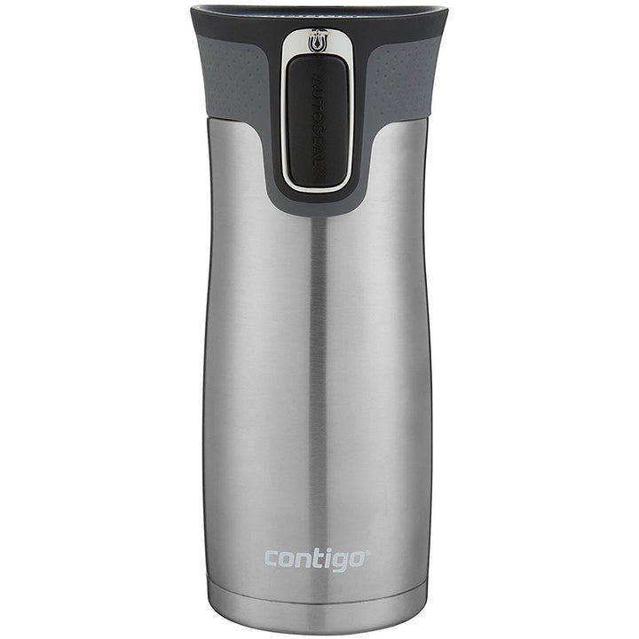 Contigo West Loop Stainless Steel Vacuum-Insulated Travel Mug with Spill-Proof Lid, Keeps Drinks Hot up to 5 Hours and Cold up to 12 Hours, 16oz 2-Pack, Very Berry & Steel