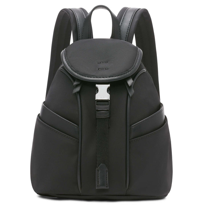 Calvin Klein Shay Organizational Mini Backpack, Black/Silver One Size