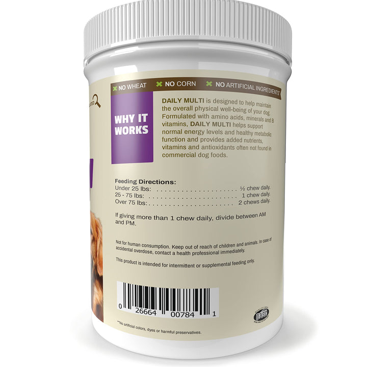 Pet Naturals Daily Multivitamin for Dogs, Veggie Flavor, 150 Chews - Yummy Chews with Amino Acids, and Antioxidants - Supports Energy, Metabolic Function and Pet Wellness