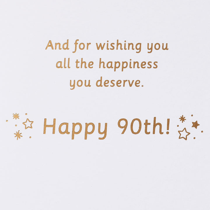 American Greetings 90th Birthday Card (Such A Wonderful Day) Cake w Candles