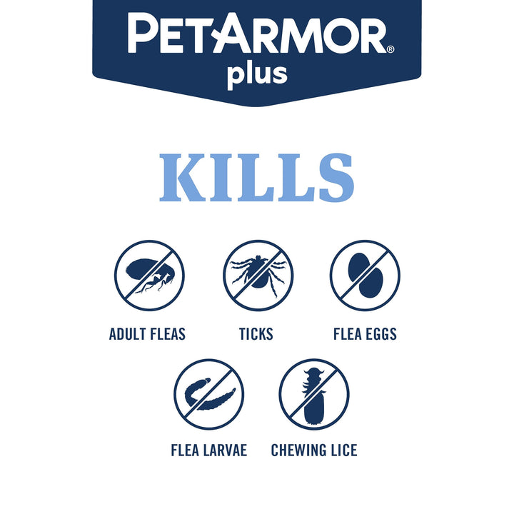 PetArmor Plus Flea and Tick Prevention for Dogs, Dog Flea and Tick Treatment, 1 Dose, Waterproof Topical, Fast Acting, X-Large Dogs (89-132 lbs) 89-132 lbs 1 Count