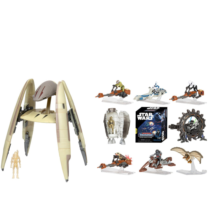 STAR WARS Micro Galaxy Squadron Vulture Droid Mystery Bundle - 3-Inch Light Armor Class Vehicle and Scout Class Vehicle with Micro Figure Accessories - Exclusive