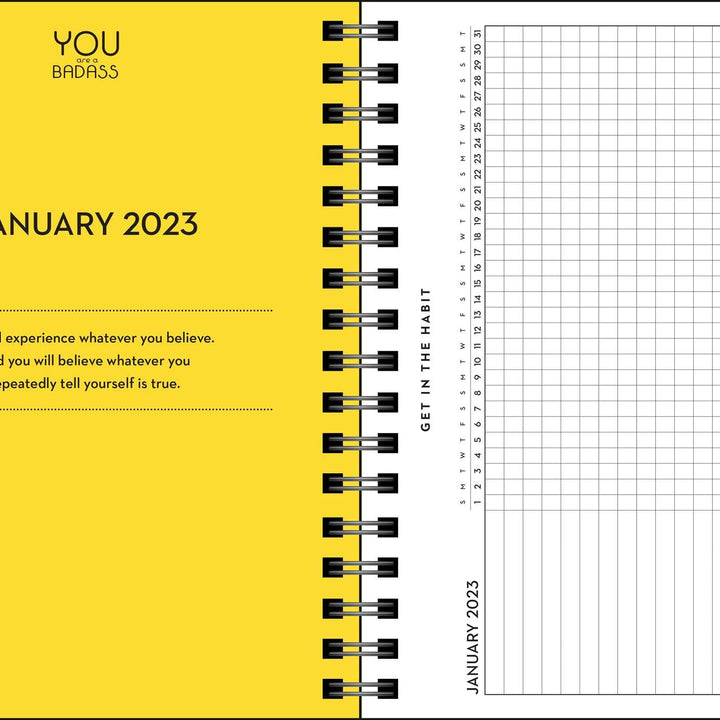 You Are a Badass Deluxe Organizer 17-Month 2022-2023 Monthly/Weekly Planner Cale