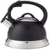 Mr. Coffee Flintshire Stainless Steel Whistling Tea Kettle W/Nylon Handle, 1.75-Quart, Matte Black