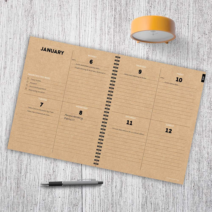 2020 Sketch Leaves Large Weekly Monthly Planner