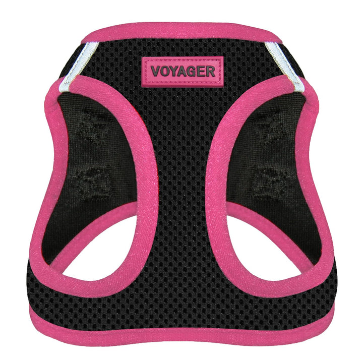 Voyager Step-in Air Dog Harness - All Weather Mesh Step in Vest Harness for Small and Medium Dogs by Best Pet Supplies - Pink Trim, XS Harness (Black/Pink Trim) XS (Chest: 13 - 14.5")