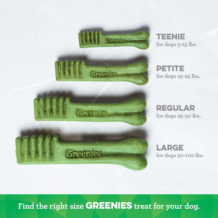 Greenies Original Teenie Natural Dental Care Dog Treats, 12 oz. Pack (43 Treats)